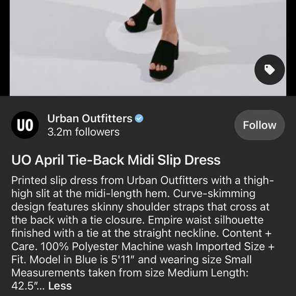 UO April Tie-Back Midi Slip Dress - Picture 8 of 8